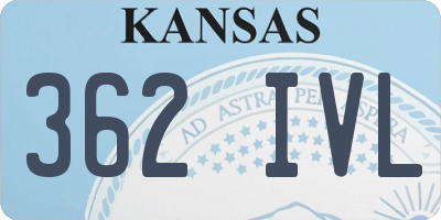 KS license plate 362IVL