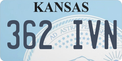 KS license plate 362IVN
