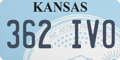 KS license plate 362IVO