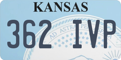 KS license plate 362IVP