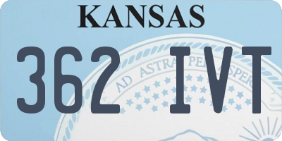 KS license plate 362IVT