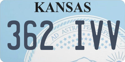KS license plate 362IVV