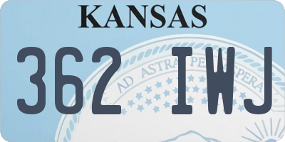 KS license plate 362IWJ
