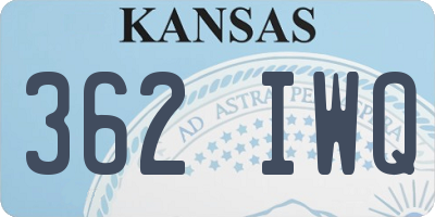 KS license plate 362IWQ