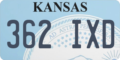 KS license plate 362IXD