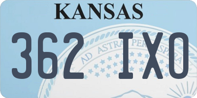 KS license plate 362IXO