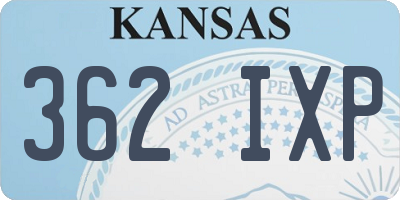 KS license plate 362IXP