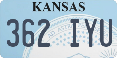 KS license plate 362IYU