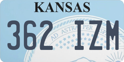 KS license plate 362IZM