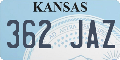 KS license plate 362JAZ