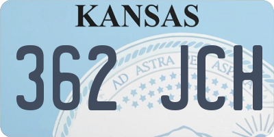 KS license plate 362JCH
