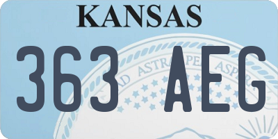KS license plate 363AEG