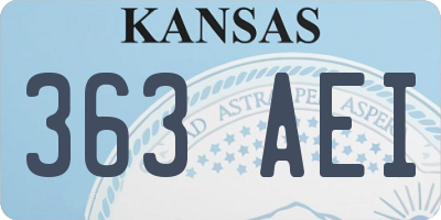 KS license plate 363AEI