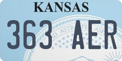 KS license plate 363AER