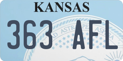 KS license plate 363AFL