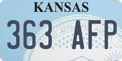 KS license plate 363AFP