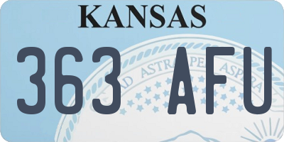 KS license plate 363AFU