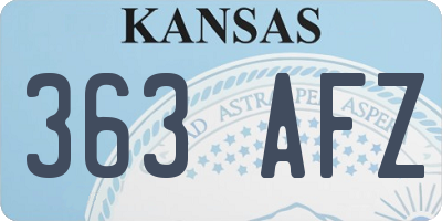KS license plate 363AFZ