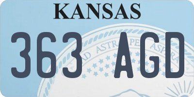 KS license plate 363AGD