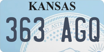 KS license plate 363AGQ