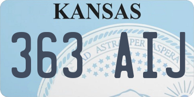 KS license plate 363AIJ