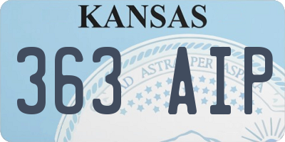 KS license plate 363AIP