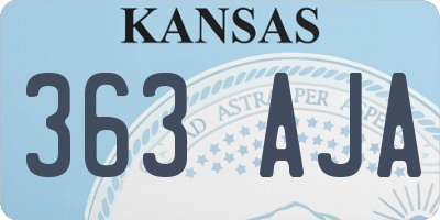 KS license plate 363AJA