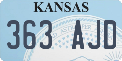 KS license plate 363AJD