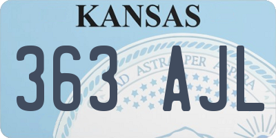 KS license plate 363AJL