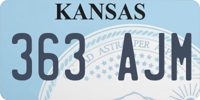 KS license plate 363AJM