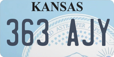 KS license plate 363AJY