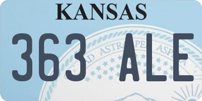 KS license plate 363ALE