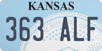 KS license plate 363ALF