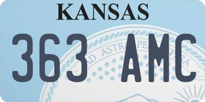 KS license plate 363AMC