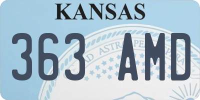 KS license plate 363AMD