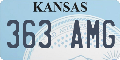 KS license plate 363AMG