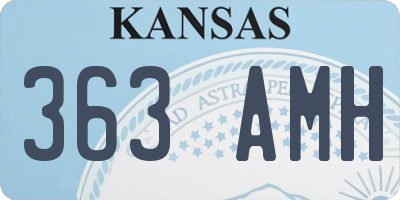 KS license plate 363AMH