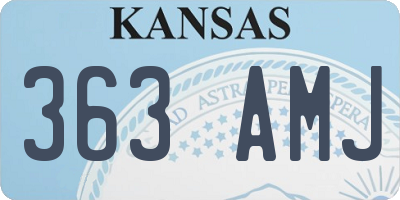 KS license plate 363AMJ