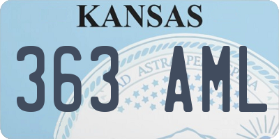KS license plate 363AML