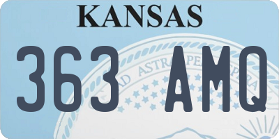 KS license plate 363AMQ