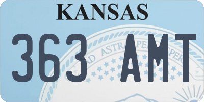 KS license plate 363AMT