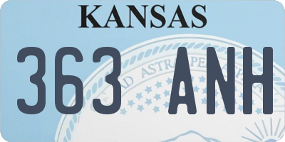 KS license plate 363ANH