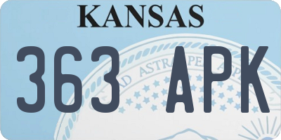 KS license plate 363APK