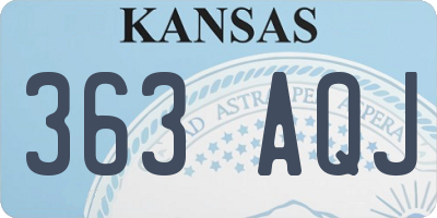 KS license plate 363AQJ