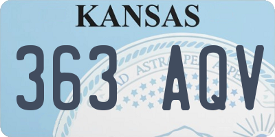 KS license plate 363AQV