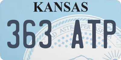 KS license plate 363ATP