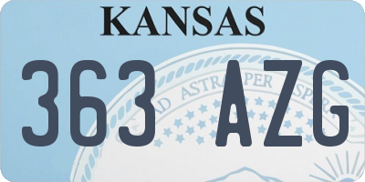 KS license plate 363AZG