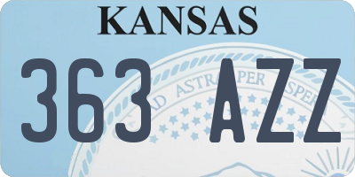 KS license plate 363AZZ