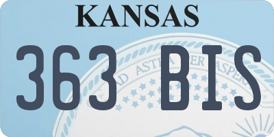KS license plate 363BIS