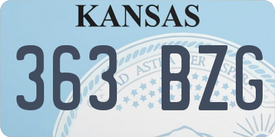 KS license plate 363BZG